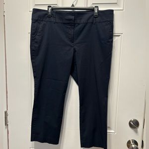 Ann Taylor Navy Cropped Chinos - size 16